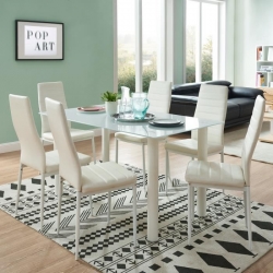 Pack Mesa SHADE e 6 Cadeiras ZARA Branco