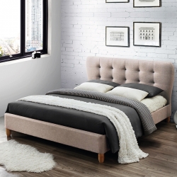 Cama de Casal JOYCE Bege - 140x190cm