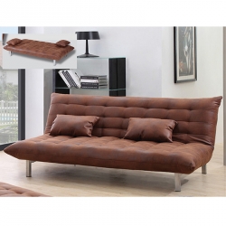 Sofá Cama 3 Lugares PRETY Castanho Vintage