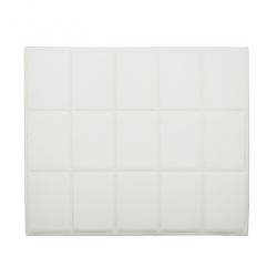 Cabeceira QUADRADOS Branco (Pele Sintética) 140 cm Cabeceira QUADRADOS Branco (Pele Sintética) 140 cm