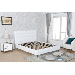 Cama de Casal ILMOR II 160x200cm Branco Cama de Casal ILMOR II 160x200cm Branco