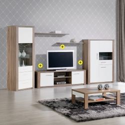 Pack Sala de Estar PARIS Carvalho Cinza