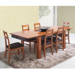 Mesa de Jantar Extensível CHIADO Pinho Mel/Wengué 140-230 cm
