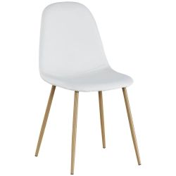 Cadeira de Jantar LEE II Branco (Pele Sintética)
