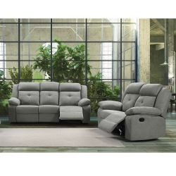 Pack Sofás Relax 3+2 Lugar VENUS Cinza Claro