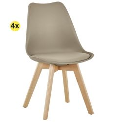 Pack de 4 Cadeiras de Jantar SOFIA II Taupe