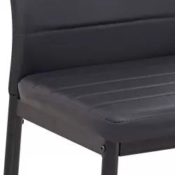 Cadeira ZARA II - preto (pele sintética)