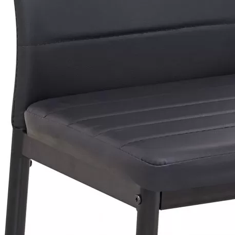 Pack de 6 cadeiras ZARA II (preto)