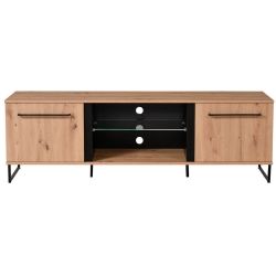 Móvel TV SARDENHA - Carvalho Artesanato e Preto