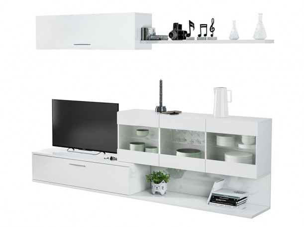 Estante TV ARAL VETRO Branco Brilho Estante TV ARAL VETRO Branco Brilho