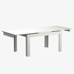 Mesa de Jantar Extensível FLORENÇA Branco 140-230 cm