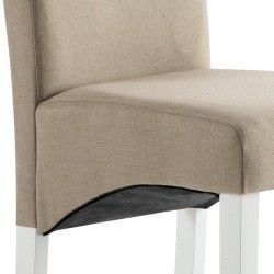 Cadeira ISABEL - bege escuro com pés brancos