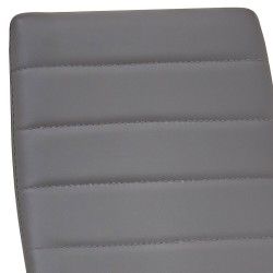 Cadeira de Sala ZARA II Cinzento (Pele Sintética) Cadeira de Sala ZARA II Cinzento (Pele Sintética)