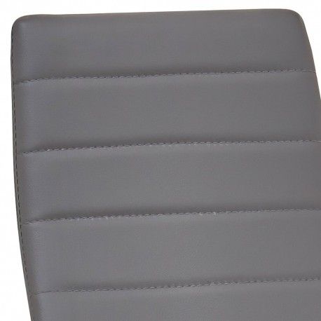 Cadeira de Sala ZARA II Cinzento (Pele Sintética) Cadeira de Sala ZARA II Cinzento (Pele Sintética)