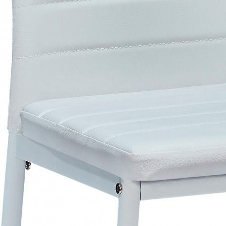 Cadeira de Sala ZARA II Branco (Pele Sintética) Cadeira de Sala ZARA II Branco (Pele Sintética)