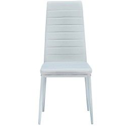 Cadeira de Sala ZARA II Branco (Pele Sintética) Cadeira de Sala ZARA II Branco (Pele Sintética)