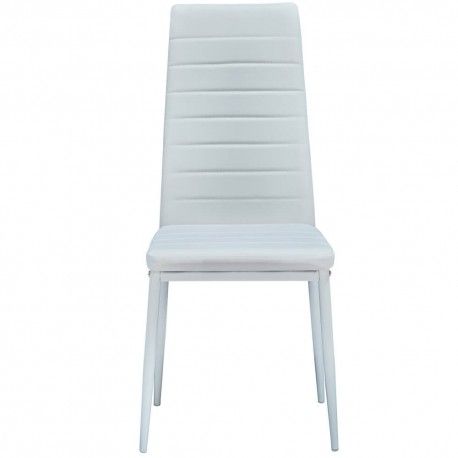 Cadeira de Sala ZARA II Branco (Pele Sintética) Cadeira de Sala ZARA II Branco (Pele Sintética)