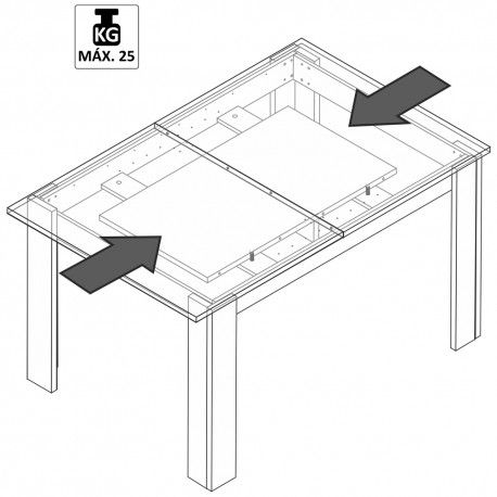 Mesa extensível BARCELONA (140-190 cm) Mesa extensível BARCELONA (140-190 cm)