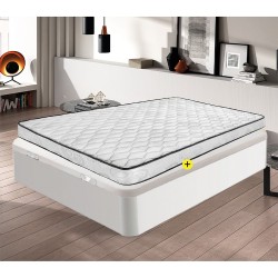 Pack Sommier Abatível CASINO BOX (Branco) + Colchão BOMBAY Pack Sommier Abatível CASINO BOX (Branco) + Colchão BOMBAY