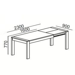Mesa de Jantar Extensível MADRID (160-230 cm)