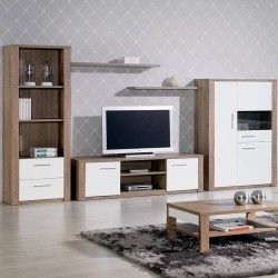 Móvel TV PARIS - carvalho cinza e branco