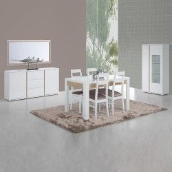 Vitrine CHIADO com 2 portas - branco e carvalho Vitrine CHIADO com 2 portas - branco e carvalho