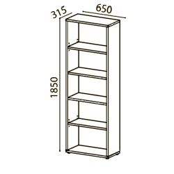 Estante CHIADO - Branco e Carvalho