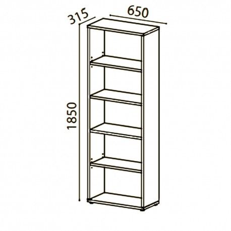 Estante CHIADO - Branco e Carvalho