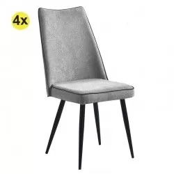Pack 4 Cadeiras SPENCER (Cinza Claro)