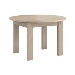 Mesa de Jantar Redonda Extensível PORTLAND (120-156 cm) Carvalho