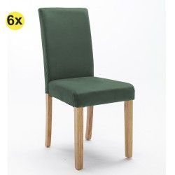 Pack 6 Cadeiras de Sala ISABELINHO (Velvet Verde Pinho)