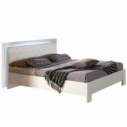 Cama de Casal ALASKA com LED Branco Brilho Cama de Casal ALASKA com LED Branco Brilho