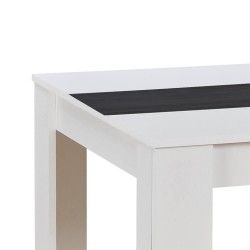 Mesa retangular DOMUS - Branco e Preto Vulcano