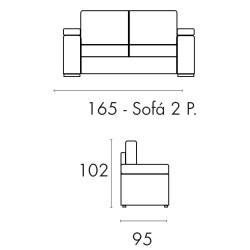 Sofá 2 lugares PORTO