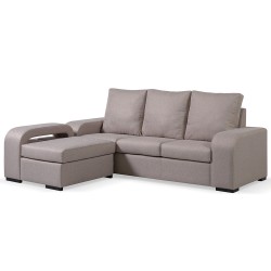 Sofá Chaise Longue Reversível NADAL Bege