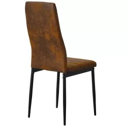 Pack 6 cadeiras ZARA II (castanho vintage)