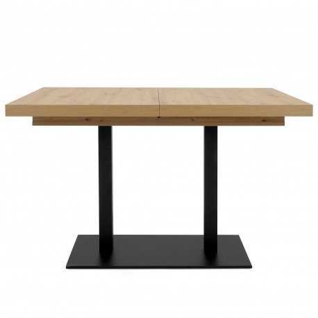 Mesa Extensível QUADRATO (120-197 cm) Carvalho Artesanato e Preto