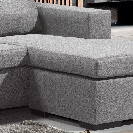Sofá Chaise Longue Reversível LIMASSOL Cinzento Sofá Chaise Longue Reversível LIMASSOL Cinzento