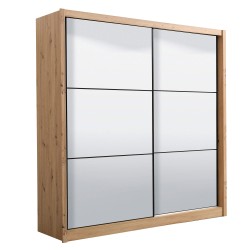 Sliding Doors with 2 Mirrors NAVARA 215cm - Closet with Running Doors