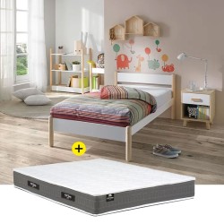 Pack Cama OSLO 90x200cm Br/Natur+ Col MAGIC SPRING - Campanha da Primavera