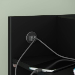 Cama alta gamer ONLINE com secretária - Preto