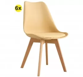 Pack 6 cadeiras SOPHIE (amarelo)