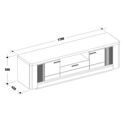 Móvel TV com LED BELLARIA - Móveis de TV e Estantes