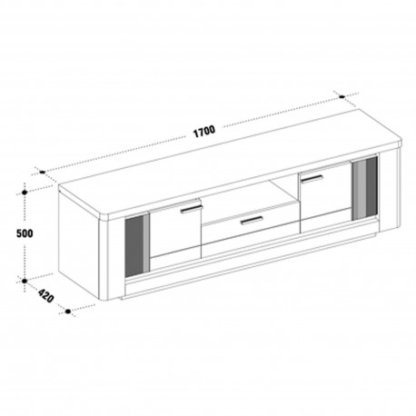 Móvel TV com LED BELLARIA - Móveis de TV e Estantes