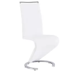 Cadeira de Sala ZIGZAG Branco (Pele Sintética)