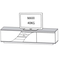 Móvel TV GOYA com LED (200cm) branco brilho e cinza Móvel TV GOYA com LED (200cm) branco brilho e cinza