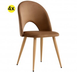 Pack 4 cadeiras CANDY (Chocolate) - Home