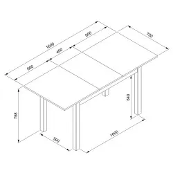 Mesa extensível COBURG (120-160 cm) - Mesas de Jantar