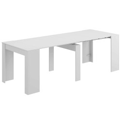 Mesa consola extensível CONSOLLE - Branco brilho