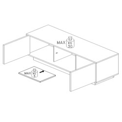 Móvel TV ICE com 2 portas - Branco Brilho Móvel TV ICE com 2 portas - Branco Brilho